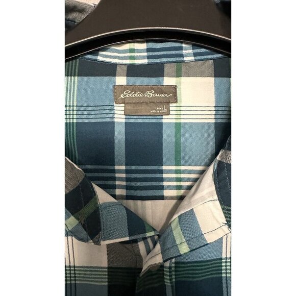 Eddie Bauer Casual Button Up Long Sleeve Shirt Men’s Large Plaid Multicolor - Picture 4 of 10